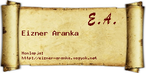 Eizner Aranka névjegykártya